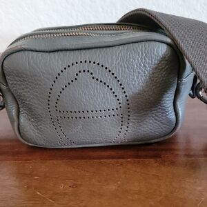 Atienne Aigner Green/Gray Leather Mini Stella Camera Crossbody Bag